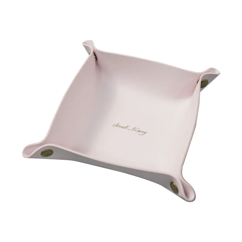 Decorbites™ Leder-Desktop-Organizer-Tablett: Aufbewahrung für Kosmetik, Schmuck, Schlüsselhalter für Zuhause/Büro