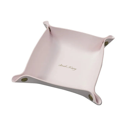 Decorbites™ Leder-Desktop-Organizer-Tablett: Aufbewahrung für Kosmetik, Schmuck, Schlüsselhalter für Zuhause/Büro