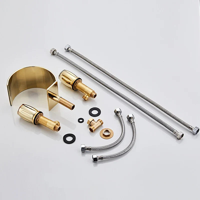 Gold Double Handle Faucet