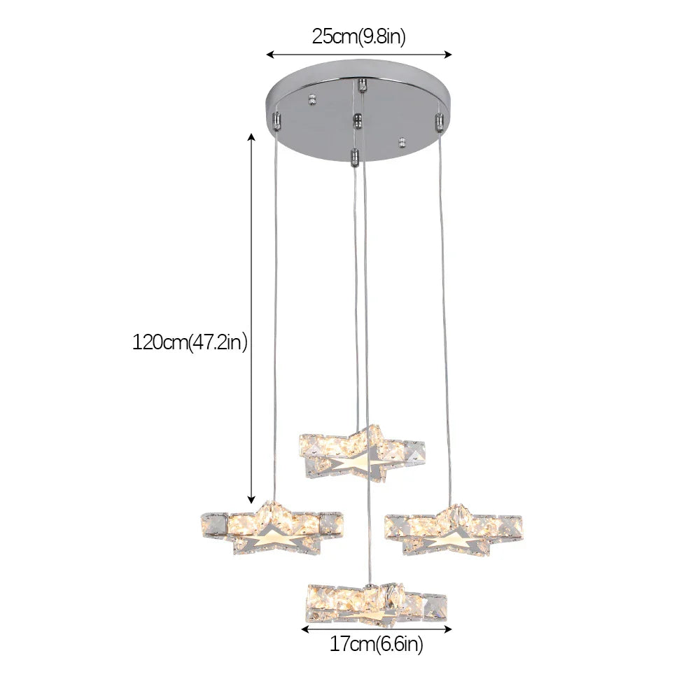 Decorbites™ Kristallsterne LED-Hängeleuchter für modernes Wohn- und Esszimmer-Dekor