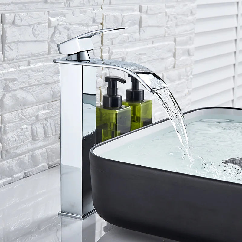Gold Brass Basin Faucet Sleek Multi-Finish Style
