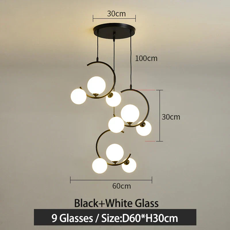 Decorbites™ Glas-Kugelleuchte | Moderne nordische G9 LED Lampe für Wohnzimmer & Schlafzimmer