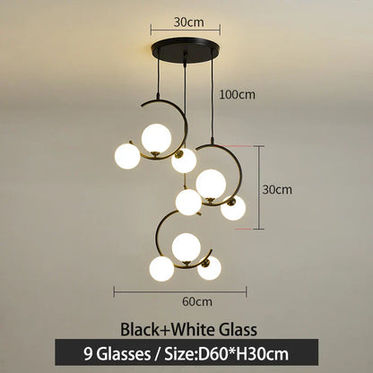Decorbites™ Glas-Kugelleuchte | Moderne nordische G9 LED Lampe für Wohnzimmer & Schlafzimmer