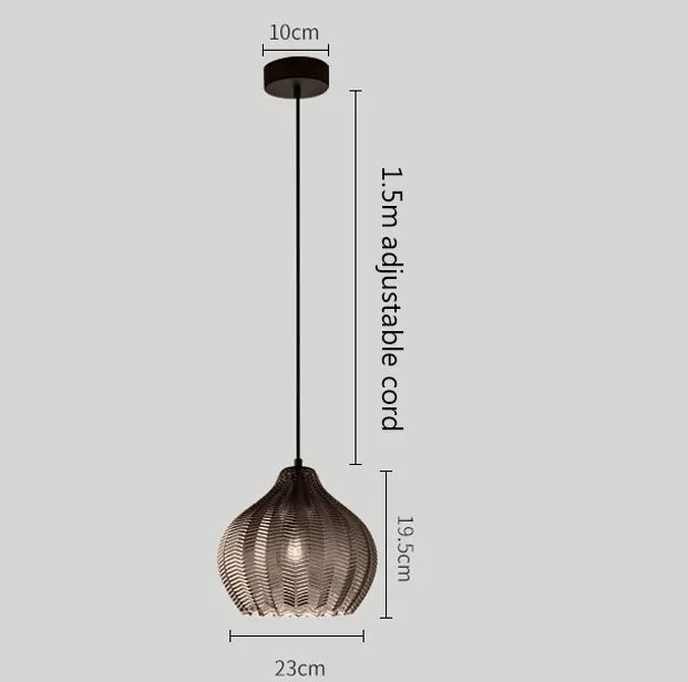 Decorbites™ Bernstein-Graues Glas-Lüster LED-Lampe Modern Nordisch Schlafzimmer Restaurant Bar Treppenhaus Lampe