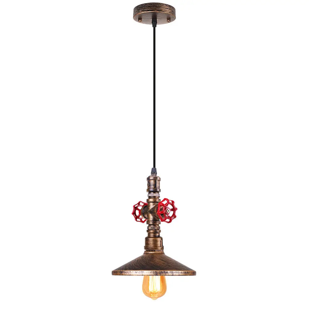 Copper Water Pipe Pendant Light