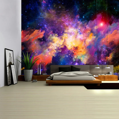 Decorbites™ Galaktisches psychedelisches Weltraum-Gobelin als Wandbehang für hochwertige Boho-Dekoration