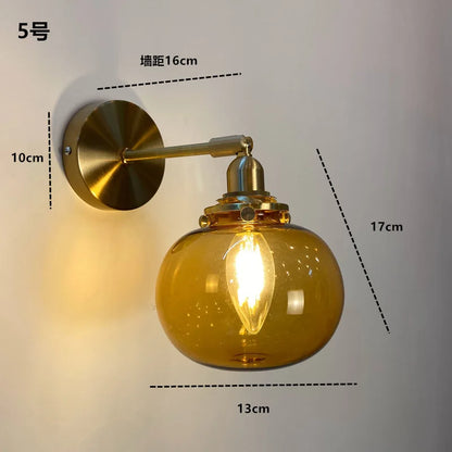 Decorbites™ LED-Wandleleuchte aus klarem Glas | Moderne Kupfer-Badspiegelleuchte Treppenlicht