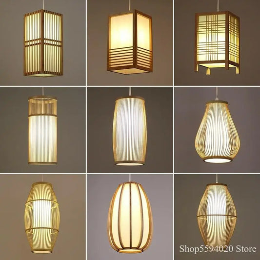 Decorbites™ Japanische Bambus-Leuchter für Schlafzimmer, Wohnzimmer, Teeraum, Zen-Lampen