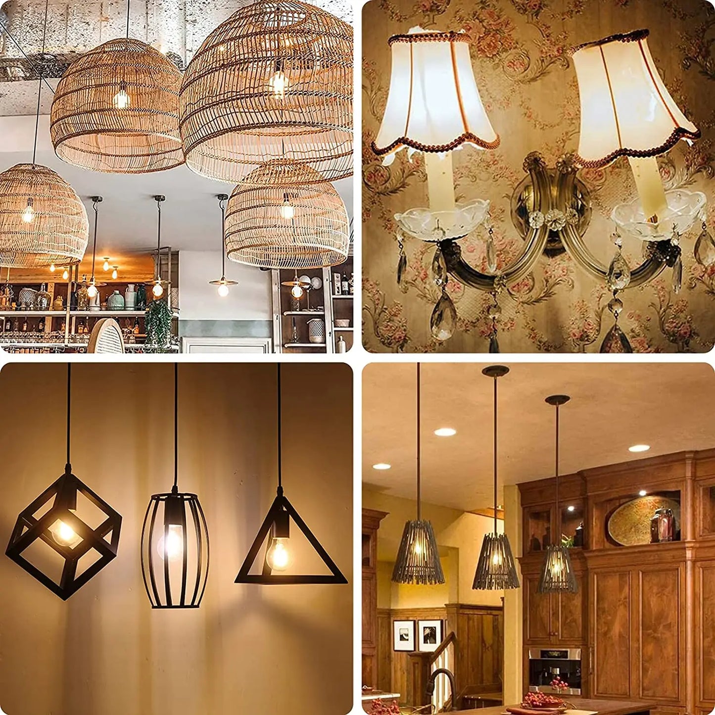 Decorbites™ G45 4W E27 Dimmbare LED-Globenlampe, Vintage-Edison-Stil, 2700K-6000K