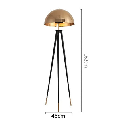 DecorBites™ Coyote Gold Tripod Floor Lamp for Home Decor in Living Room or Bedroom