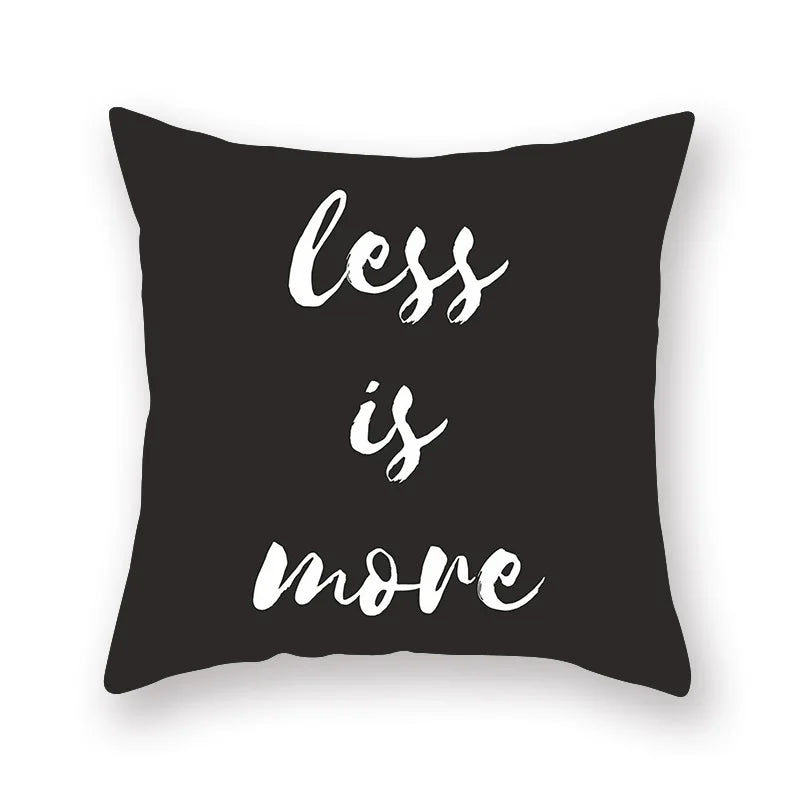 Decorbites™ Schwarzes Geometrisches Kissenbezug | Dekorative Sofakissenbezüge | Wohnzimmer-Wurf-Heimdekoration