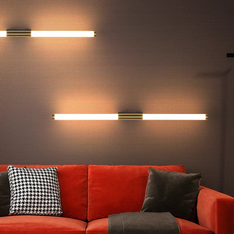 Gold Tube LED Sconce