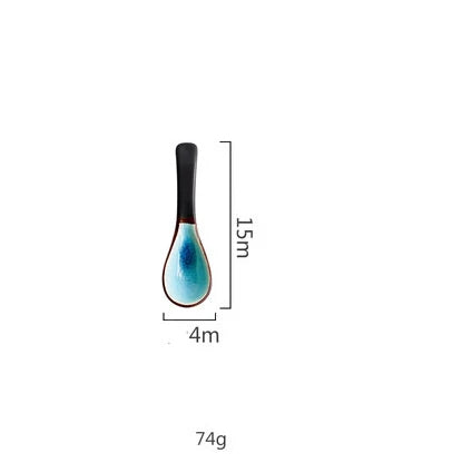 DecorBites™ Ice Cracking Glaze Ceramic Tableware Set - Blue Color