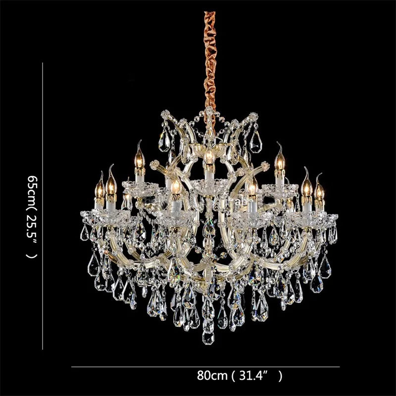 Decorbites™ Kristallkerzenleuchter: Elegante LED-Pendelleuchten für Zuhause, Hotel, Villa-Halle