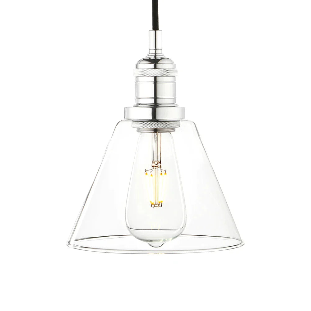 Decorbites™ Klar-Glas-Trichter-Kegelleuchte - Industrielle Vintage 1-Licht-Deckenleuchte