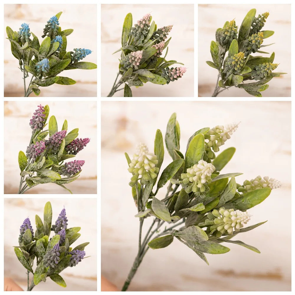 DecorBites™ Doluo Fruit Grass Simulation Flower Wedding Decor Fake Green Plants Bouquet