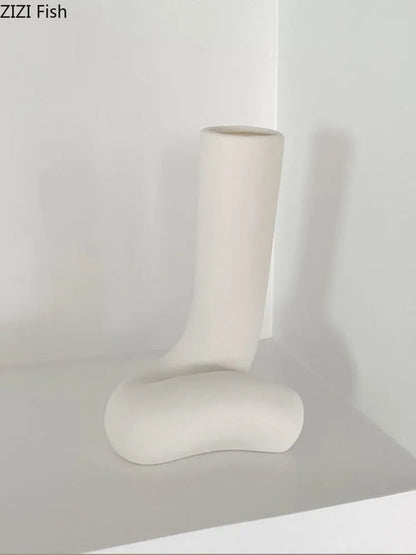 Decorbites™ Abstrakte menschliche Körper-Vase - Keramische Halbfigur-Home-Dekoration