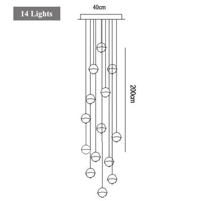 Decorbites™ Kristall-LED-Kronleuchter: Moderne Luxus-Pendantleuchten für Treppenhaus, Schlafzimmer und Wohnzimmer