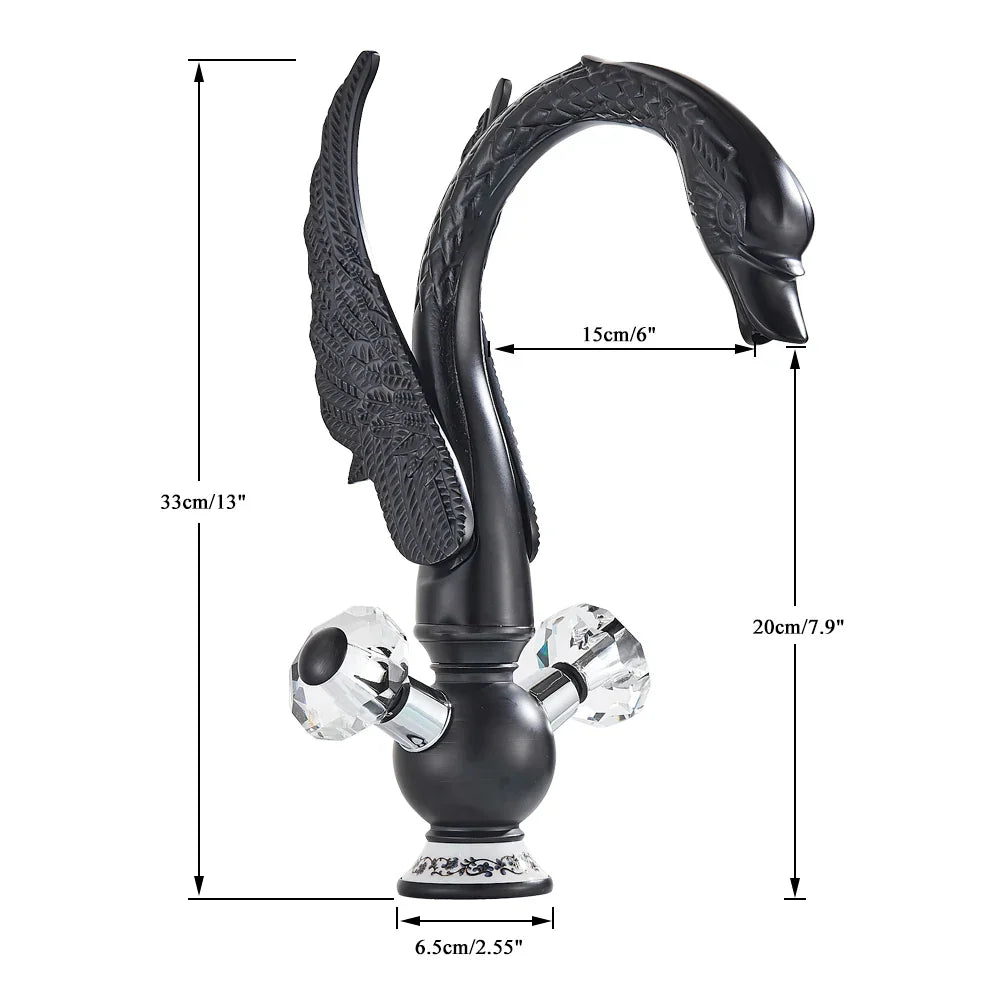 Gold Brass Swan Faucet