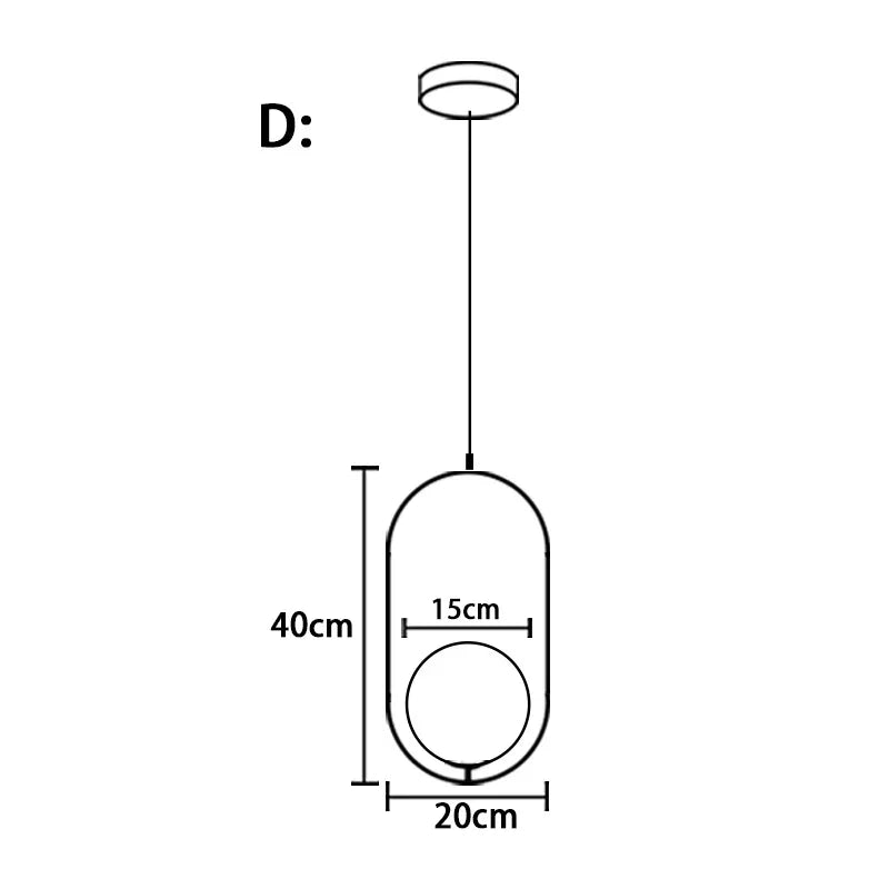 DecorBites™ Glass Ball LED Pendant Light for Restaurant Bar - Nordic Style