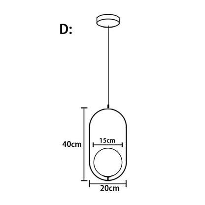 DecorBites™ Glass Ball LED Pendant Light for Restaurant Bar - Nordic Style