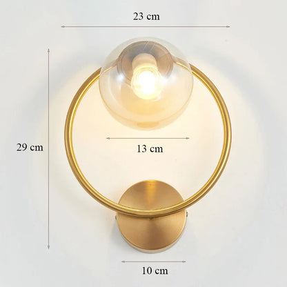 Decorbites™ Eisen-Wandlampe mit Glasball, elegante Wandlampe für Treppen und Lesen im Zuhause
