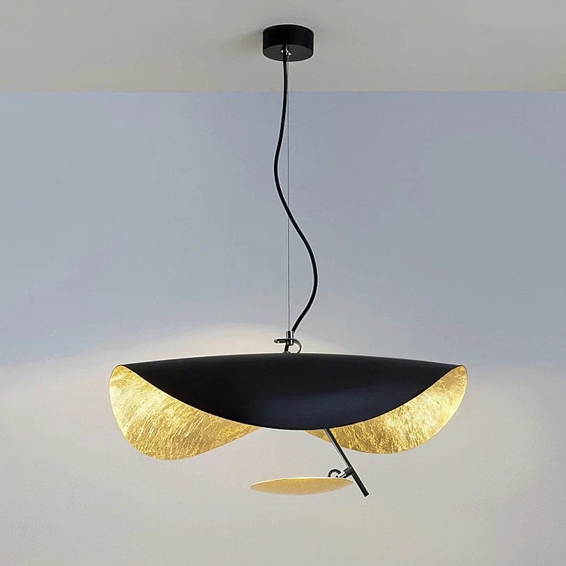 Decorbites™ Lederarm-Manta-Hängeleuchte Fliegende Untertasse-Hut industrielles Retro-Design weiß schwarz