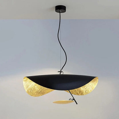 Decorbites™ Lederarm-Manta-Hängeleuchte Fliegende Untertasse-Hut industrielles Retro-Design weiß schwarz