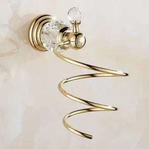 Decorbites™ Gold Kristall Badezimmerezubehör-Set: Luxus Messing Badarmatur Wandmontage-Kollektion