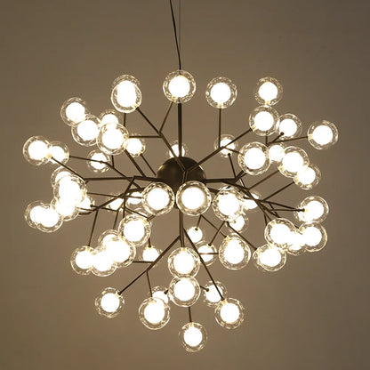 Decorbites™ Heracleum Firefly Glas-Kugelleuchter: Goldener Luxusbeleuchtung für Esszimmer, Küche und Treppenhaus