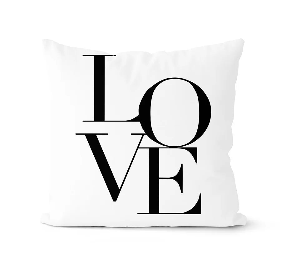 DecorBites™ Geometric Black & White Pillowcase Set – Home Sofa Decoration Cushion