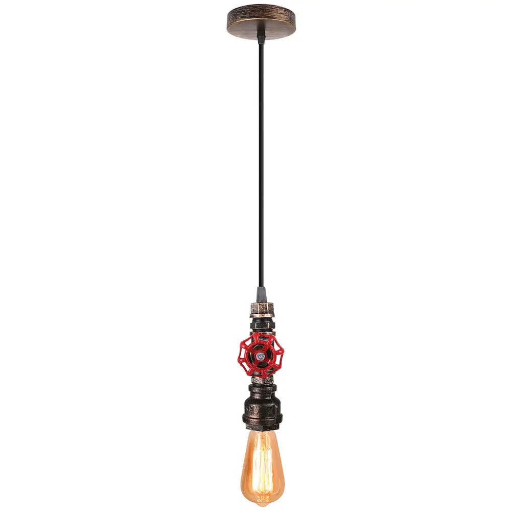 Copper Water Pipe Pendant Light
