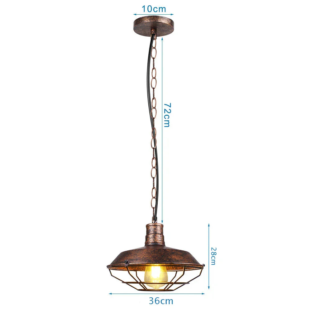 Decorbites™ Eisen-Hängeleuchten Vintage Retro Industrie-Stil Esszimmer Bar Café Lampen E27