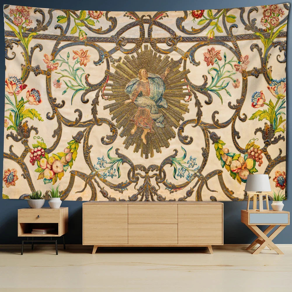 Retro Khaki Wall Tapestry