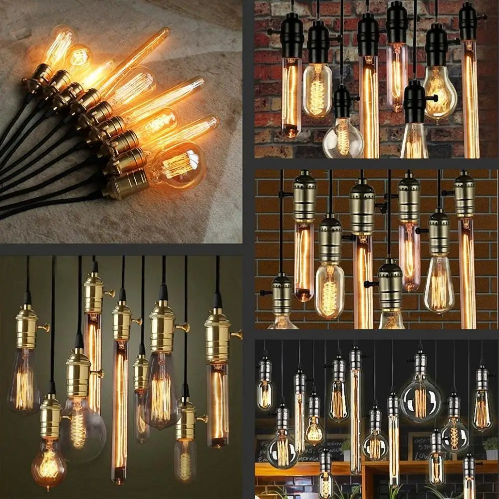 Decorbites™ Industrielle Vintage-Kettenleuchte Basis E26 E27 Schalterfassung für Anhängerleuchte