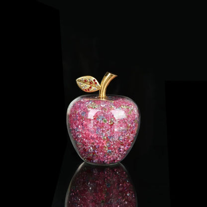Decorbites™ Glas-Kristall-Apfel-Papiergewicht-Figurinen-Kollektion für die Dekoration von Zuhause und Büro