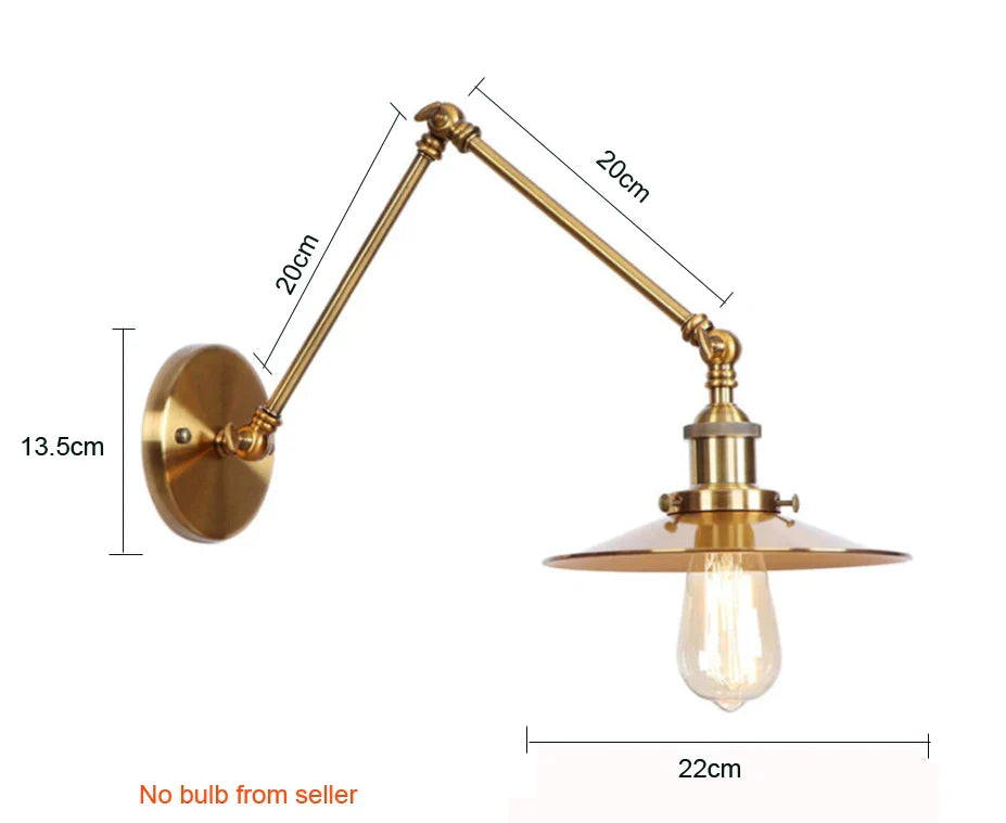 Decorbites™ verstellbare Langarm-Wandleuchte - Flexible Goldlampe für moderne Räume
