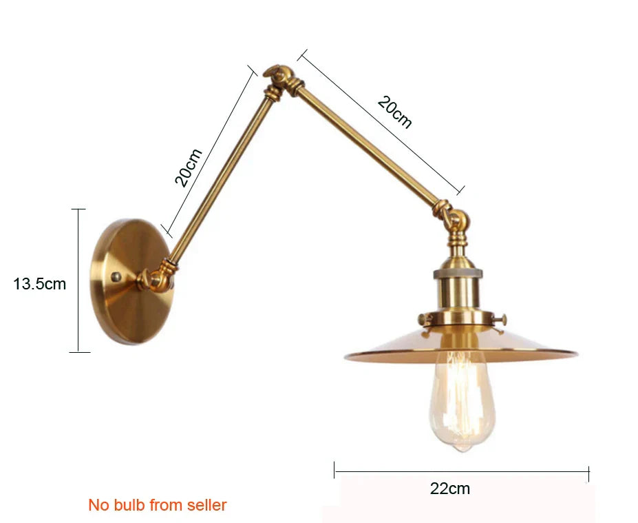 Gold Adjustable Wall Light