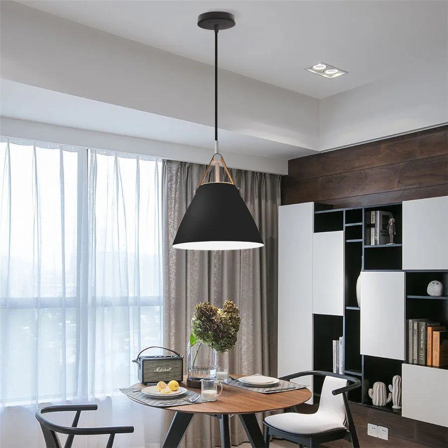 Decorbites™-Leder- und Eisen-Finish-Hängelampe für Küche, Esszimmer und Wohnzimmer
