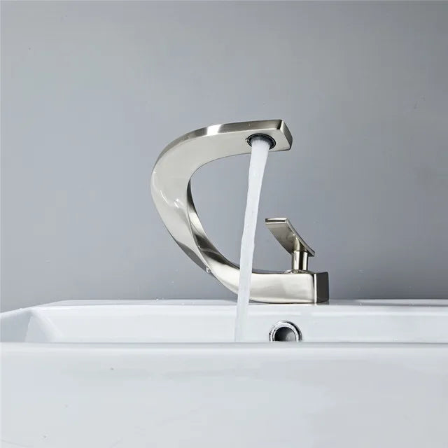Gold White Basin Faucet
