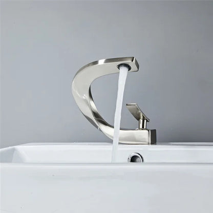 DecorBites™ Black & Gold Basin Faucet: Brushed Gold/Nickel/Chrome Mixer Tap, Hot & Cold Water
