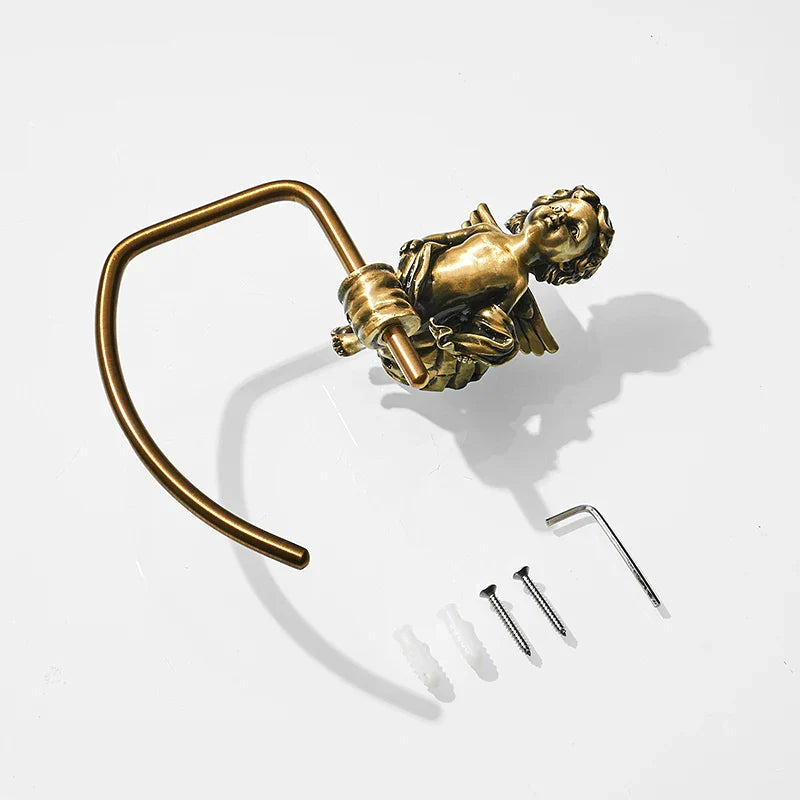 Gold Brass Towel Ring