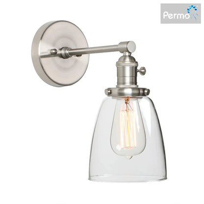 Decorbites™ Industrielle Kuppelglas-Wandleuchte - Einzelarmatur mit klarem Schirm