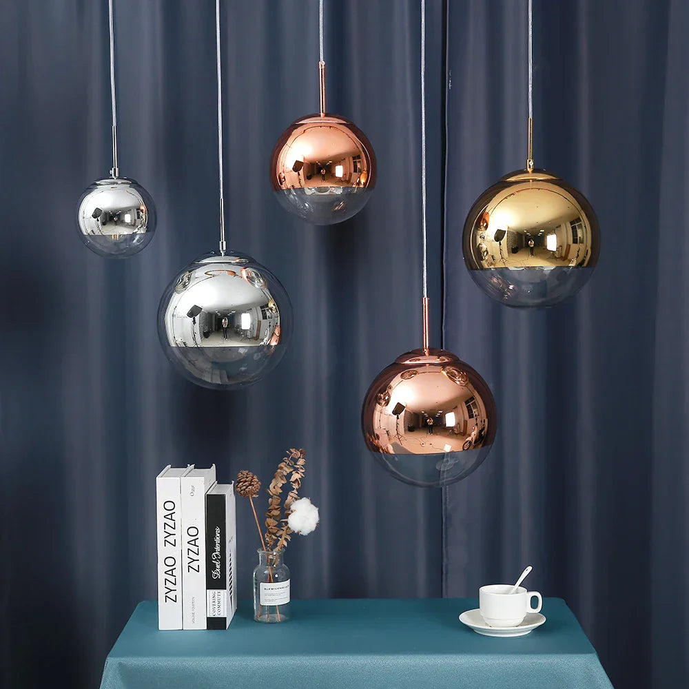Decorbites™ Glasball-Elektroplattier-LED-Hängeleuchte für Küche, Wohnzimmer und Schlafzimmer