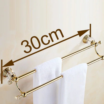 Decorbites™ Kristallgold Doppeltuchhalter für das Badezimmer, 60 cm Länge