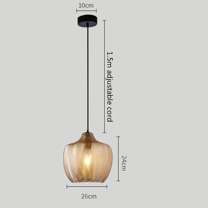 Decorbites™ Bernstein-Graues Glas-Lüster LED-Lampe Modern Nordisch Schlafzimmer Restaurant Bar Treppenhaus Lampe