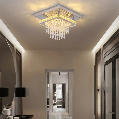 Decorbites™ Kristall-LED-Deckenleuchte Plafon-Kronleuchter Edelstahl-Leuchte