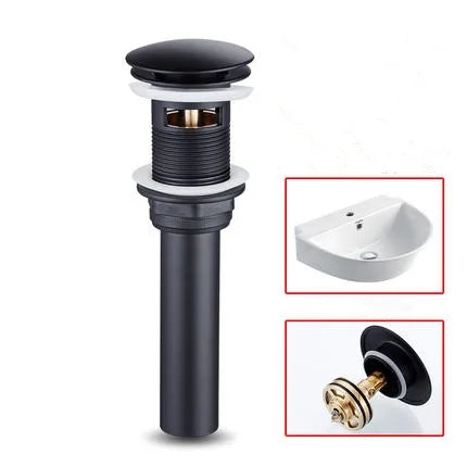 DecorBites™ Black Brass Bathroom Sink Faucet Hot Cold Mixer Deck Mounted Water Tap