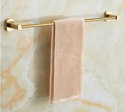 Decorbites™ Gold Messing Badezimmer-Hardware-Set: Handtuchhalter, Papierhalter, Toilettenbürstenhalter, Handtuchleiter, Haken