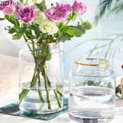 Gold Glass Hydroponic Vase